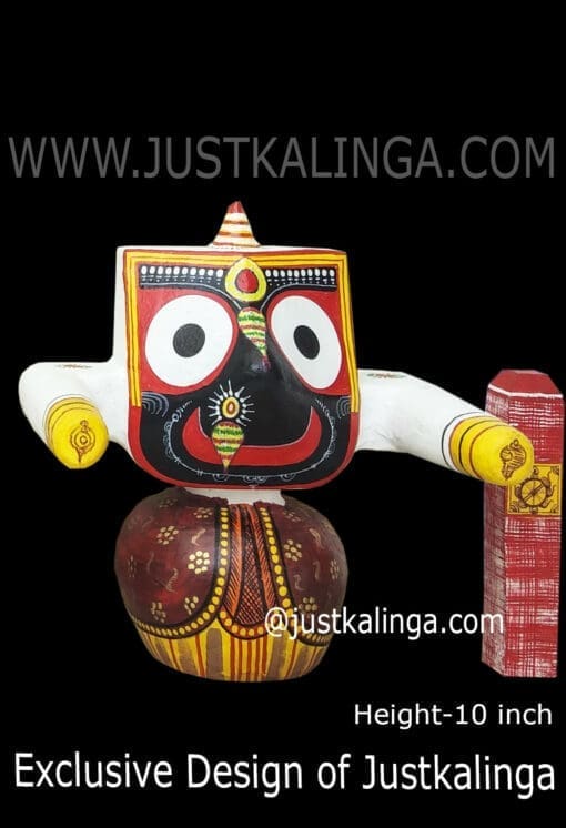 Laxmi Rupam-Shri Jagannath Mahaprabhu "Neem Wooden Murti" 10 INCH ( 25cm ) | Justkalinga.com.