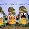 PREMIUM DRESS (YELLOW WITH GREEN WELBET CLOTH)  FOR SHRI CHATURTHA MAHAPRABHU FULL SET | Justkalinga.com.