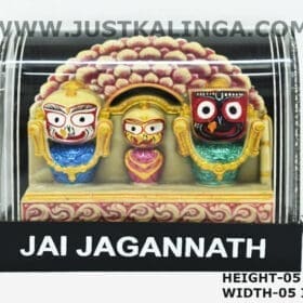 Shri Jagannath Mahaprabhu with ratna singhashan (Glass framed) Set Height-05 inch | Justkalinga.com.