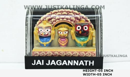 Shri Jagannath Mahaprabhu with ratna singhashan (Glass framed) Set Height-05 inch | Justkalinga.com.