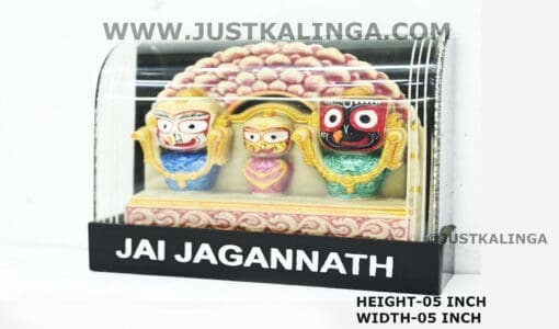 Shri Jagannath Mahaprabhu with ratna singhashan (Glass framed) Set Height-05 inch | Justkalinga.com.