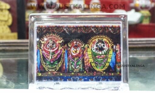 SHRI JAGANNATH MAHAPRABHU SUNABESHA WITH SHRI MANDIR PHOTOFRAME STAND SMALE SIZE | Justkalinga.com.