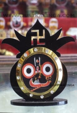 SHRI JAGANNATH MAHAPRABHU PHOTO STAND WITH KUMBO (BLACK,SILVER) | Justkalinga.com.