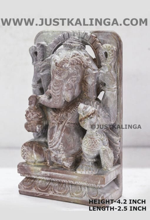 SHRI GANESH (PINKSTONE) MARBLE HEIGHT-4.2 INCH | Justkalinga.com.