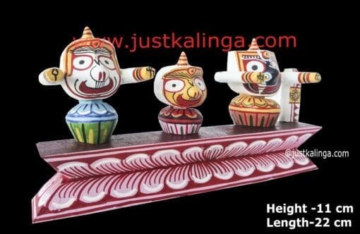 LORD JAGANNATH MAHAPRABHU PURE " NEEM WOODEN MURTI "  11cm | Justkalinga.com.