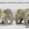 ELEPHANT PAIR CARVED DESIGN (PINKSTONE) MARBLE HEIGHT-4.5 INCH | Justkalinga.com.