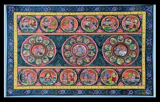 LORD GANESH STORY (PATTACHITRA:  HAND MADE  CLOTH PAINTING) | Justkalinga.com.