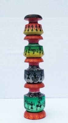 ANCIENT TRIBAL ART INSPIRING LIFE in KUMBHAS   (5000 years old ART CULTURE) -SET OF 1 NO'S | Justkalinga.com.