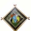 Lord Radha Krishna .  Size: 25cm*25cm : The Ancient Vedic Art of Transcending knowledge "Tala-Pata-Chitra" | Justkalinga.com.