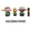 Kaleswara Rupam Jagannath Murti Set (neem wood) - Auspicious energy, protection, blessings.