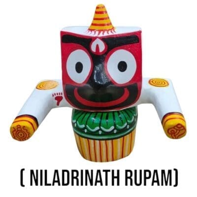 3-inch Niladrinath Rupam of Sri Jagannath Mahaprabhu crafted from neem wood.