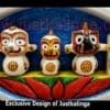 SHRI JAGANNATH DHYAN MANTRA NEEM WOODEN " Neem Wooden Murti"  25 CM | Justkalinga.com.