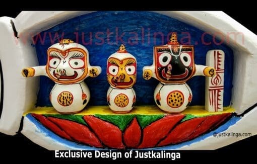 SHRI JAGANNATH DHYAN MANTRA NEEM WOODEN " Neem Wooden Murti"  25 CM | Justkalinga.com.