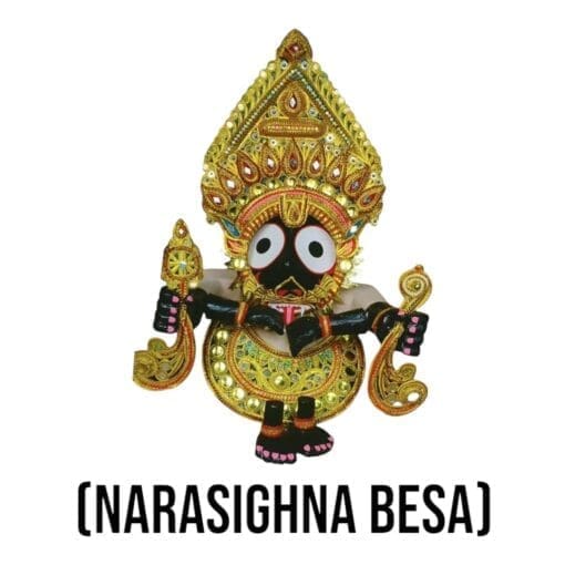 Narasighna Besa, a special attire for Lord Jagannath murtis, representing his association with Lord Narasighna.