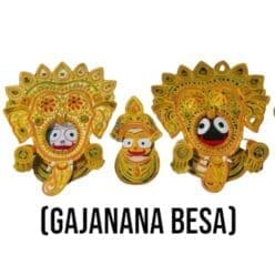 Handcrafted Gajanana Besha, commemorating Snana Yatra and symbolizing new beginnings and auspiciousness.