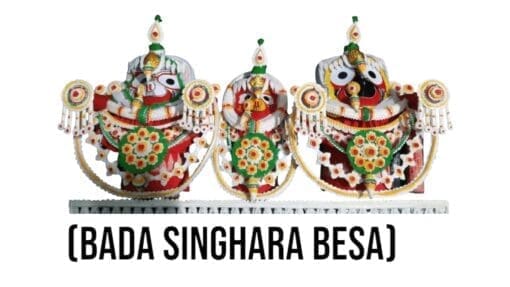 Handcrafted Bada Shringar Besha, representing Lord Jagannath's nightly adornment for repose.