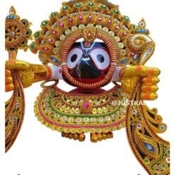 Handcrafted Suna Besha, symbolizing divine opulence and majesty, for a Patitopaban Jagannath murti.