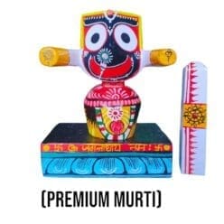 A 15 cm neem wood murti of Lord Jagannath Mahaprabhu.