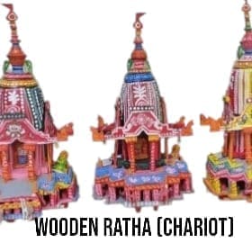 Neem wood replica of Lord Jagannath's Ratha, used in the Rath Yatra festival.