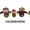 Kaleswara Rupam Jagannath Murti Set (neem wood) - Auspicious energy, protection, blessings.