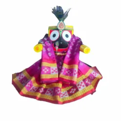 Lord Jagannath and Sudarshan adorned with the Gopal Ballav Dress and Chita, creating a traditional temple atmosphere.