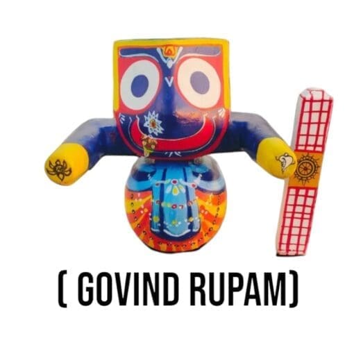 Govinda Rupam Jagannath murti (neem wood) - playful & compassionate form for home altar