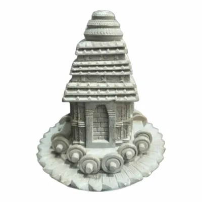 Konark Stone Temple Replica, hand-carved with intricate details, capturing the architectural grandeur of the Konark Sun Temple.