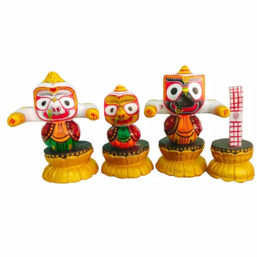 Enhance your puja with these beautiful Wooden Lotus Asans for Lord Jagannath.