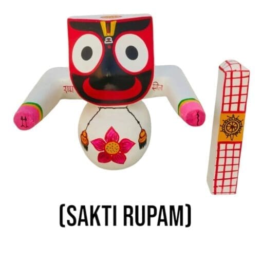 Shakti Rupam Jagannath murti (neem wood) - powerful & compassionate form for home altar (peace, blessings, Nirmalya Mahaprasadam included).