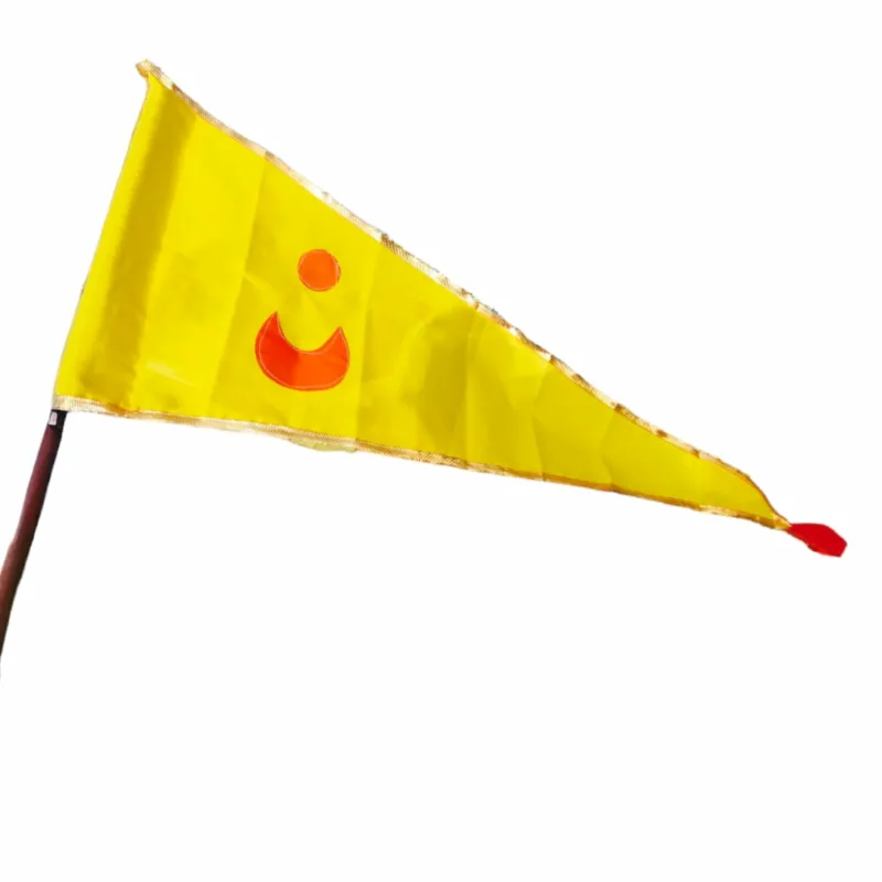 Sun-Moon Flag from Shrikhetra Dham, a sacred symbol traditionally flown at the Jagannath Temple in Puri.