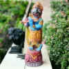 13-inch Krishna Rupam Jagannath Murti, handcrafted from neem wood, depicting Lord Jagannath as Shri Krishna.