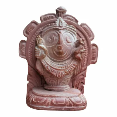 Stone Murti of Shri Jagannath Mahaprabhu, hand-carved from pure marble, perfect for your home temple or sacred space.