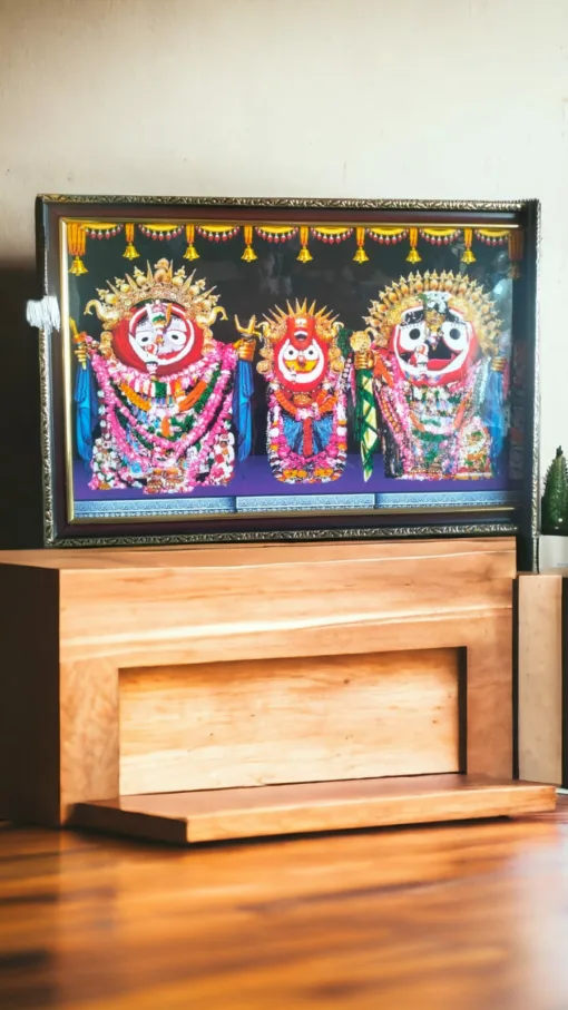 Make a statement with this beautifully crafted Large Jagannath Photo Frame, perfect for enhancing your puja space.