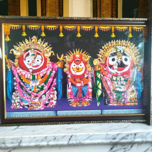 Large Photo Frame (40x27 inches) featuring Lord Jagannath, ideal for creating a captivating centerpiece in your home.