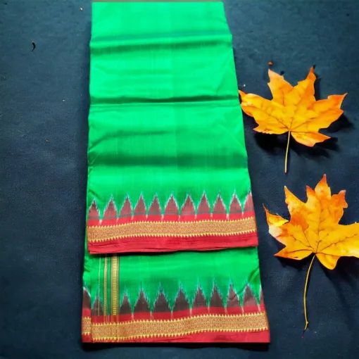 Traditional Multi-Color Jodo (Dhoti + Uttariya) made from certified organic cotton, handcrafted in India.