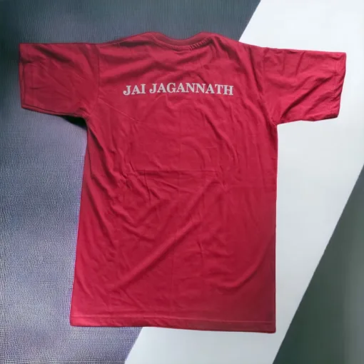 Shri Jagannath Unisex T-Shirt in navy blue. Features an image of Shri Jagannath, perfect for expressing devotion.