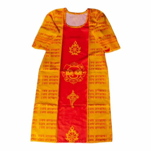 Shri Jagannath Grace Half-Shirt for women, featuring a beautiful image of Shri Jagannath on a comfortable cotton shirt.