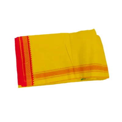 Traditional Jodo (Dhoti + Uttariya) made from certified organic cotton, handcrafted in India.