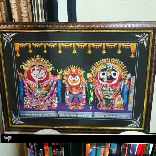 Jagannath Suna Besh Photo Frame, featuring Lord Jagannath adorned in his magnificent gold attire.