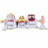 Lord Jagannath, Balabhadra, and Subhadra adorned with the white cotton Friday Dress.