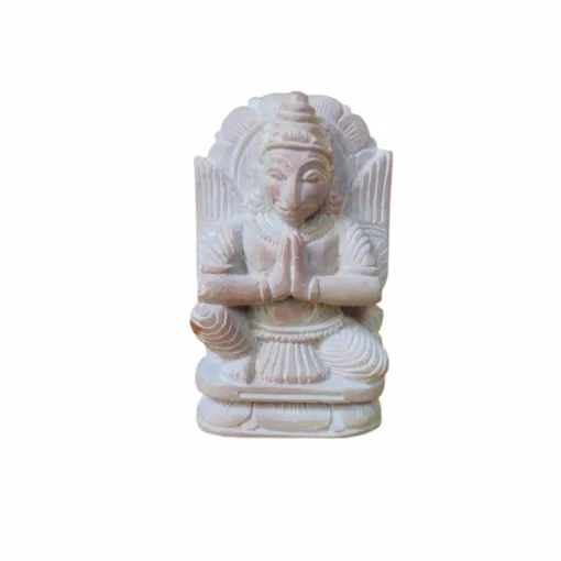 Shri Garuda Raj Stone Murti. Hand-carved from marble, this murti embodies the unwavering commitment and devotion of Garuda to Shri Jagannath Mahaprabhu.