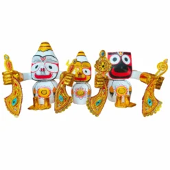 Shri Jagannatha Suna Besa Hands, Padukas & Weapons. Set of handcrafted accessories to adorn Lord Jagannath, Balabhadra, and Subhadra.