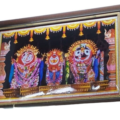 Jagannath with Shree Mandir Photo Frame. Large photo frame featuring Lord Jagannath and his sacred abode, the Shree Mandir in Puri.