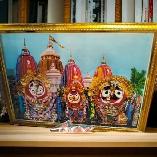 Jagannath with Shree Mandir Photo Frame. Large photo frame featuring Lord Jagannath and his sacred abode, the Shree Mandir in Puri.