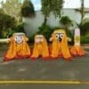 Lord Jagannath, Balabhadra, and Subhadra adorned in the Weekly Traditional Dress set, representing different days of the week.