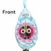 Blue cotton Japa bag with Shri Jagannath image. Perfect for carrying prayer beads and other spiritual items.