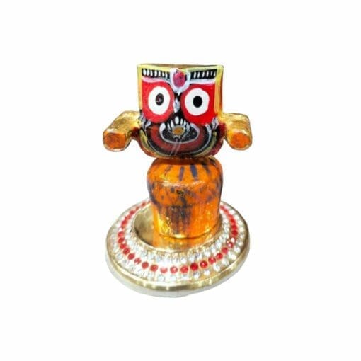 Jagannath Metal Murti. Intricately crafted idol of Lord Jagannath, perfect for expressing devotion and enhancing spiritual practice.