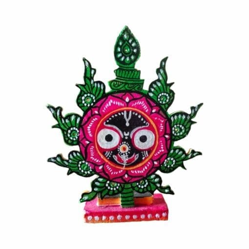 Wooden Nilachakra, a symbol of Lord Jagannath. Handcrafted and perfect for home temples or altars.