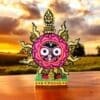 Wooden Nilachakra, a symbol of Lord Jagannath. Handcrafted and perfect for home temples or altars.