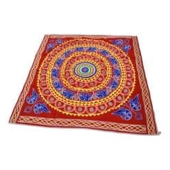 Large Gruha Sundarjya Chandua. Handwoven wall hanging with vibrant colors and intricate patterns, celebrating Odia culture.